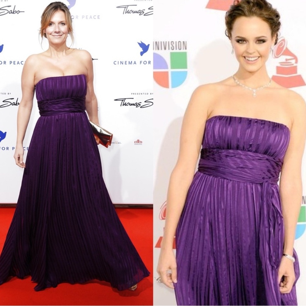 BCBG Purple Strapless Dress